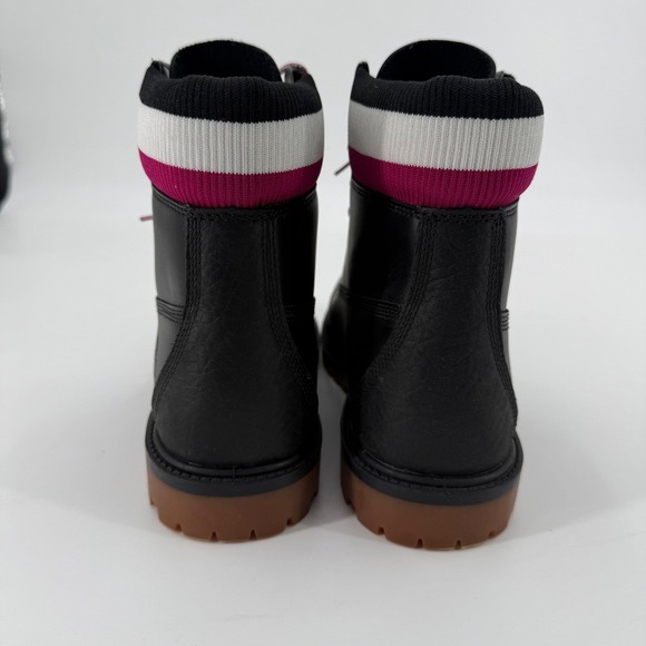 Timberland Heritage 6" Black Leather Waterproof Boots Womens Size 10 Lug Sole - Picture 4 of 10